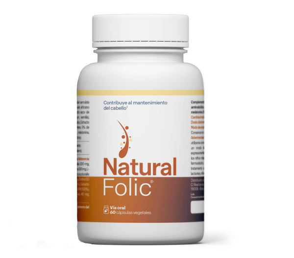 Natural Folic es un complemento alimenticio para la perdida de pelo.